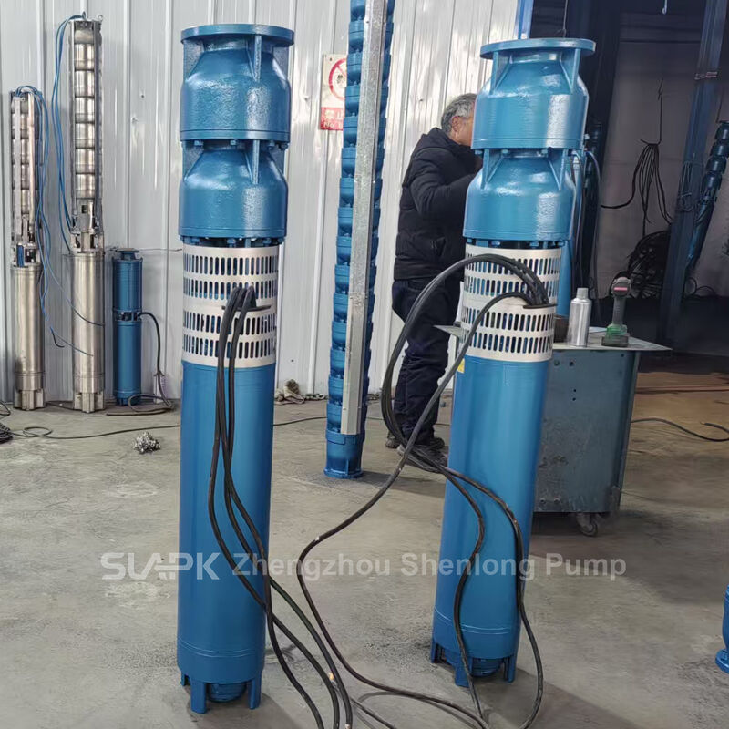 پمپ شناور چاه عمیق 22 کیلووات با پروانه SS304 و دبی 160 متر مکعب بر ساعت برای استخراج آب از گمانه