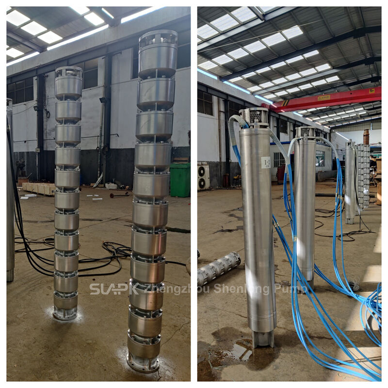 250QJH108-240-132KW پمپ شناور فولاد ضد زنگ ریخته گری با هد 240 متر برای ورودی آب دریا