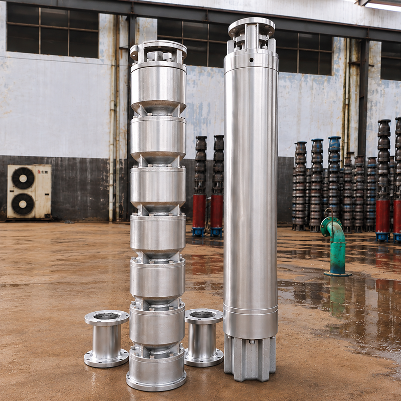 200QJH150-150-110kW پمپ چاه عمیق فولاد ضد زنگ پمپ جریان بالا و سر بالا برای چاه های عمیق و سیستم های مهندسی آب