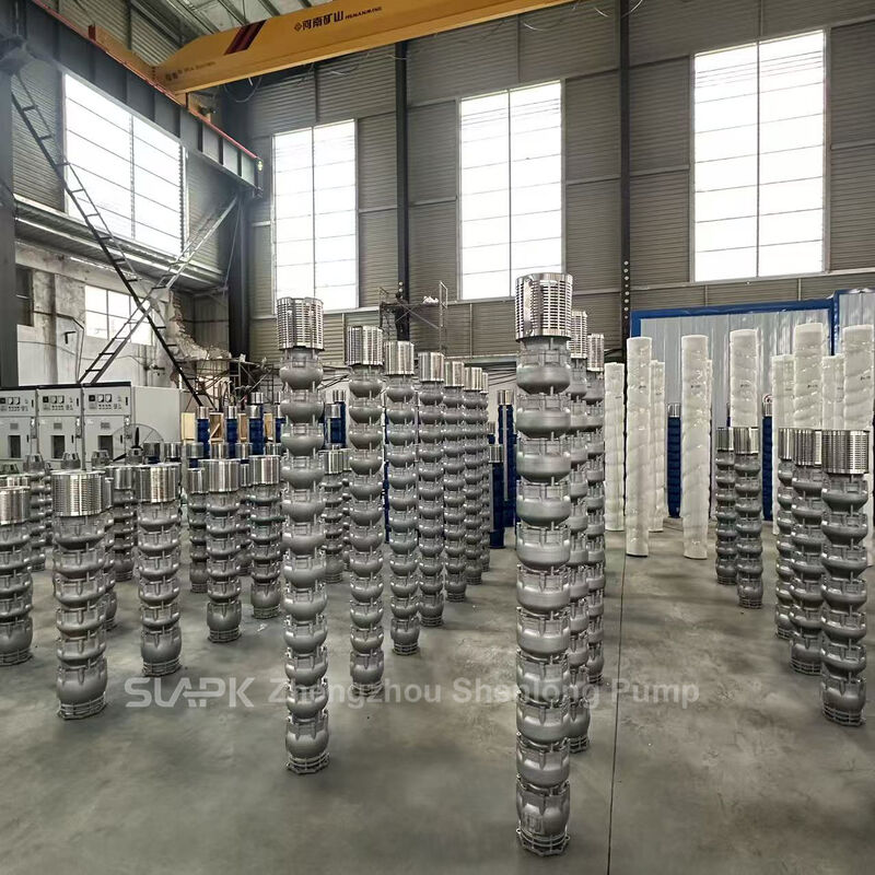 پمپ چاه عمیق فولاد ضد زنگ با موتور 90 kW و جریان 140 m3/h برای انتقال آب با ظرفیت بالا