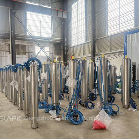 پمپ چاه عمیق فولاد ضد زنگ با موتور 90 kW و جریان 140 m3/h برای انتقال آب با ظرفیت بالا
