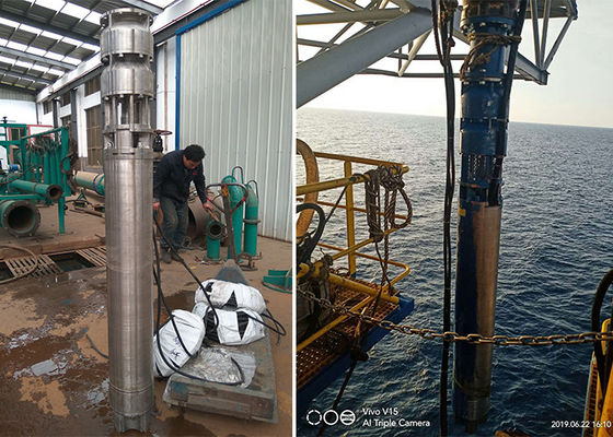 آب دریای آب عمیق پمپ غوطه ور 75kW 100hp SS316L ماده 60m سر